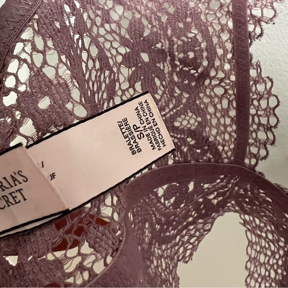 Victoria’s Secret Lace Bralette White Purple - Picture 5 of 5